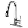 Vigo Chrome Pullout Spray Kitchen Faucet with Deck Plate