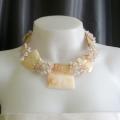Mother of Pearl, Rose Quartz and Pearl Necklace (5-9 mm) (Philippines)