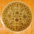 Indo Hand-knotted Beige/ Gold Mahal Wool Rug (8' x 8')