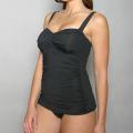 surfing Logo route Jantzen Women's Black Maillot Vamp One-piece Swimsuit