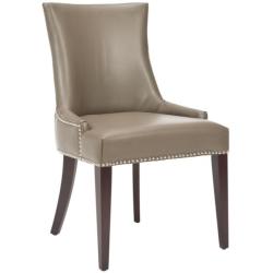 Becca Grey Leather Dining Chair