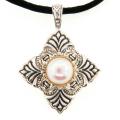 Meredith Leigh Sterling Silver White Freshwater Pearl Necklace (9.8-10 mm)