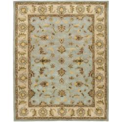 Handmade Heritage Kashmar Light Blue/ Beige Wool Rug (8'3 x 11')