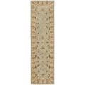Handmade Heritage Kashmar Light Blue/ Beige Wool Runner (2'3 x 8')