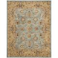 Handmade Heritage Mahal Blue/ Gold Wool Rug (12' x 15')