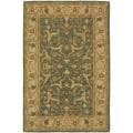 Handmade Heritage Kashen Blue/ Beige Wool Rug (4' x 6')