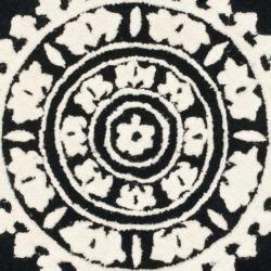 Handmade Soho Chrono Black/ Ivory New Zealand Wool Rug (2' x 3')