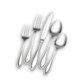 Pfaltzgraff Everyday American Bead Pearl 53-piece Flatware Set