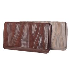 David & Scotti 'Forest' Nappa Leather and Suede Clutch