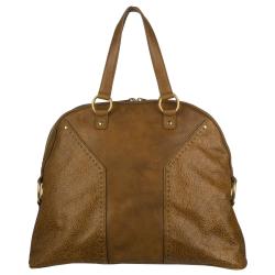 Yves Saint Laurent 'Muse' Brown Pebbled Leather Tote Bag
