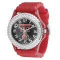 Detailed information on Metal Life Size Geneva Women's Platinum Rhinestone Texas Tech University Watch