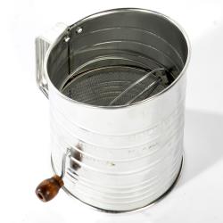Jacob Bromwell All-American 5-cup 4-wire Crank Sifter Left Handed (Original Tin)