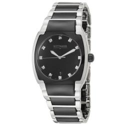 Wittnauer Men's 'Ceramic' Stainless Steel and Black Ceramic Quartz Watch