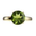 10k Yellow Gold Peridot Solitaire Ring