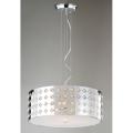 Contemporary Stainless Steel and Crystal 3-light Pendant Chandelier