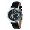 DKNY Women's Black Genuine Leather Date Display Watch