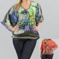 Essential fact about abstract Embellished Giclee Madison Paige Women's Colorful Caftan Top