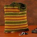 Handcrafted Wool 'Fresh Horizons' Medium Handbag (Peru)