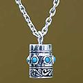 Sterling Silver Men's 'Secret' Turquoise Locket Necklace (Indonesia)