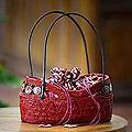 Ate Grass 'Lavish Crimson' Medium Tote Handbag (Indonesia)