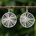 Sterling Silver 'Web of Dreams' Dangle Earrings (Peru)