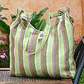 Handcrafted Cotton 'Summer Meadow' Medium Tote Handbag (Guatemala)