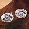 Sterling Silver 'New Leaf' Cufflinks (India)
