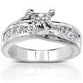 18k White Gold 1 1/2ct TDW Certified Diamond Engagement Ring (H-I, SI2)