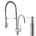 Vigo Chrome Pull-down Spray Kitchen Faucet with Soap Dispenser