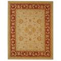 Handmade Ancestry Ivory/ Red Wool Rug (12' x 18')