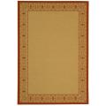Free handy problem solver for home patio pools backyard Courtyard Indoor/ Outdoor Oceanview Natural/ Terracotta Polypropylene Rug (5'3 x 7'7)