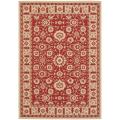Courtyard Indoor/ Outdoor Poolside Red/ Creme Polypropylene Rug (4' x 5'7)