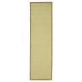 Handmade Rya Bouquet Beige Wool and Silk Runner (2'6 x 12')