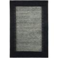 Hand-knotted Gabeh Solo Grey/ Black Wool Rug (3' x 5')