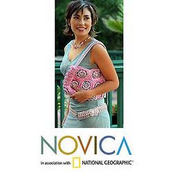 Aluminum 'Pink Chain Mail' Soda Pop-top Belt (Brazil)