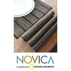 Set of 4 Cotton 'Thinking of Java' Placemats (Indonesia)