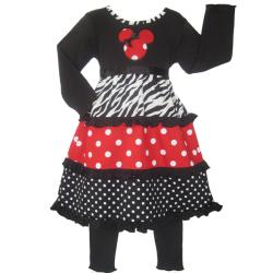 Ann Loren Girl's Minnie Mouse Dress Set