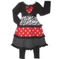 Ann Loren Girl's Minnie Mouse Dress Set