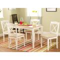 White 5-piece Crossback Dining Set