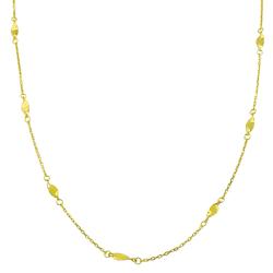 14k Yellow Gold Twist Station Necklace