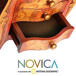 Handcrafted Cedar Wood 'Princess' Jewelry Box (Peru)