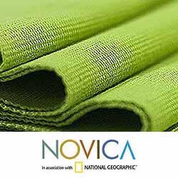 Handcrafted Cotton 'Lime Tree' Table Runner (Guatemala)