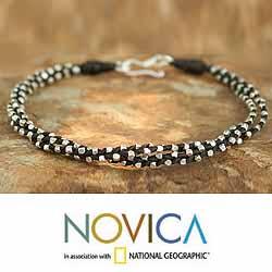 Handcrafted Silver 'Hill Tribe Dreams' Braided Bracelet (Thailand)