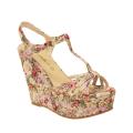 Oceanstar Women's Floral Wedge Sandals
