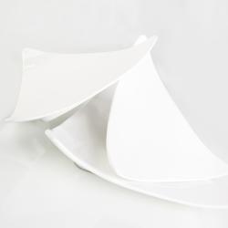 Infinity Flat Triangle Plates (Case of 24)