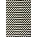 Set of 2 Alexa Chevron Vibe Zebra Black/ White Rugs (6' Round)
