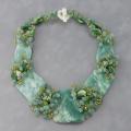 Chunky Jade and Mother of Pearl Link Necklace (Philippines)