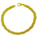 14k Yellow Gold 7-inch Braided Arrow Link Bracelet