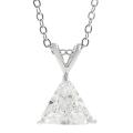 Journee Collection Silvertone Trillion-cut CZ Necklace