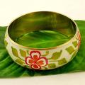 Brass and Enamel Aamani 'Spring Season' Bangle (India)